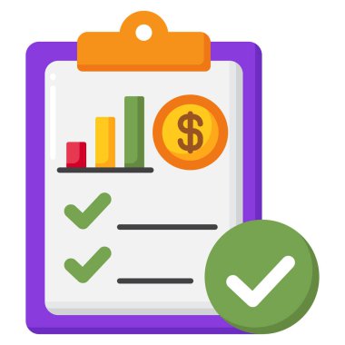 Muhasebe Standartları simgesi, vektör illüstrasyon tasarımı