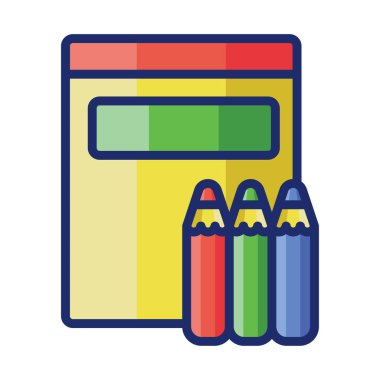 Çizim kitabı simgesi tasarım vektörü