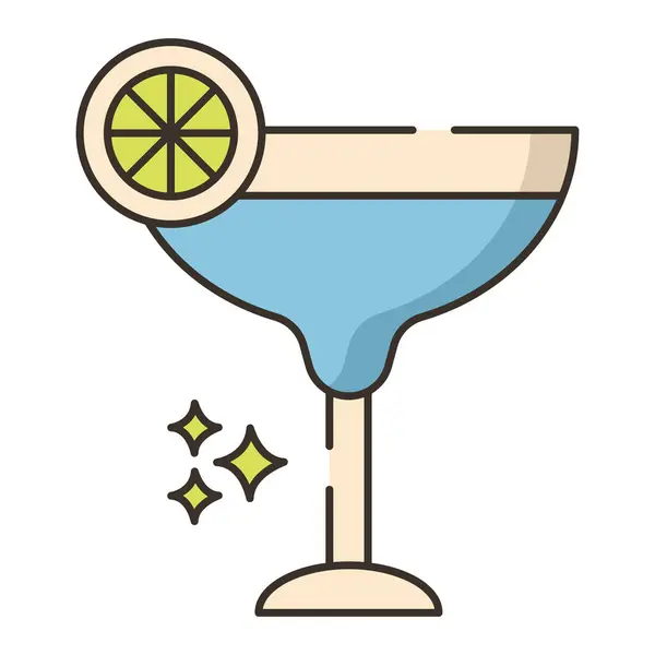 Cocktail Icoon Vector Illustratie — Stockvector