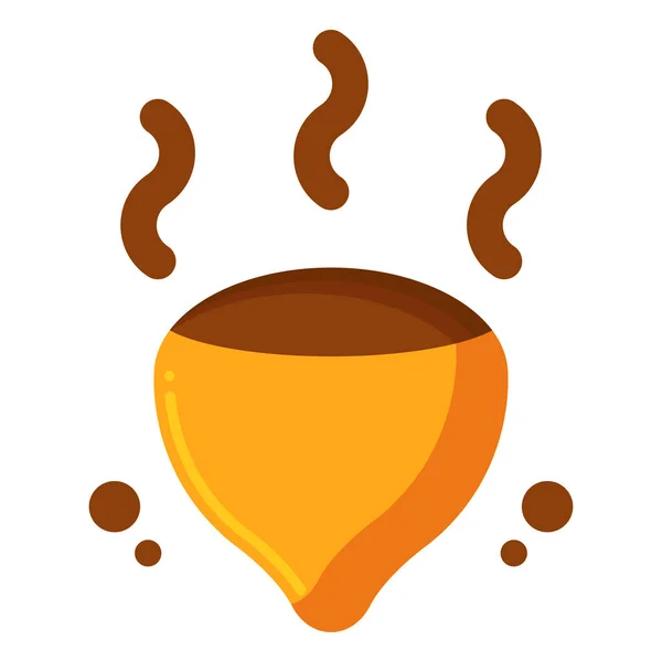 Forró Kávé Ikon Egyszerű Vektor Illusztráció Vektor Grafikák
