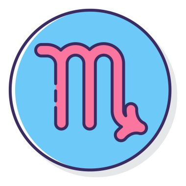 Beyaz arkaplanda akrep logosu tasarımı