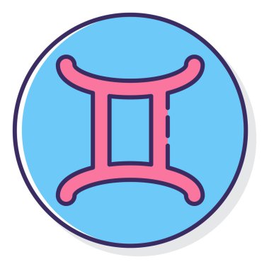 İkizler işareti vektör çizim