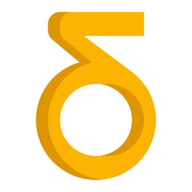 Beyaz arkaplanda Delta simgesi