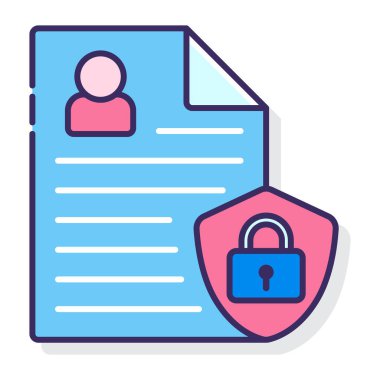 PII simge vektör illüstrasyonu