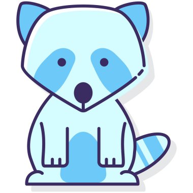 Rakun simgesi çizgi film karakteri