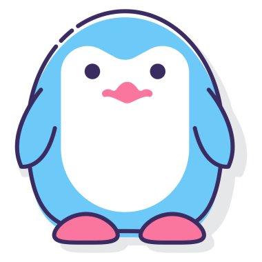 penguen simgesi basit bir illüstrasyon