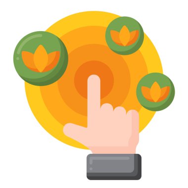 Terapi vektör simgesine dokun