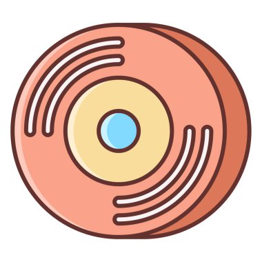 Vinil simgesi beyaz arka plan üzerinde