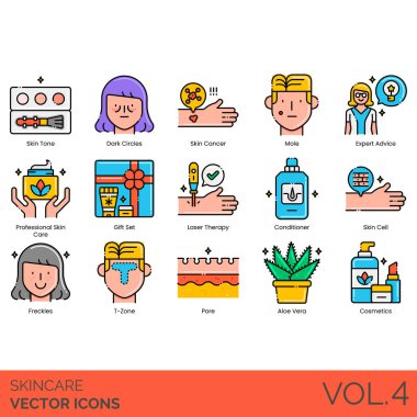 Cilt vektör simgeleri ayarlandı 