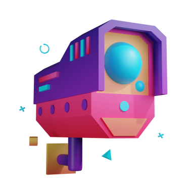 Kamera 3d simgesi şeffaf arkaplanda izole edildi  