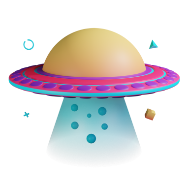 Saydam arkaplanda 3d uzay gemisi simgesi izole edildi  