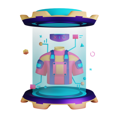 Teknoloji 3d simgesi şeffaf arkaplanda izole edildi  