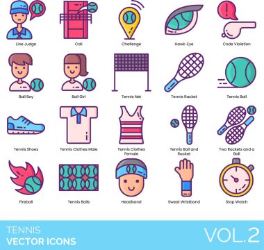 Satır hakimi, çağrı, meydan okuma, şahin-göz, kod ihlali, kız, erkek, kız, ağ, raket, top, ayakkabı, erkek, kadın, iki adet alev topu, saç bandı, ter bilekliği, klik.