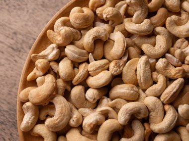 Tam kare fındık arka planı. Vejetaryen Organik Sağlıklı Atıştırma Konsepti.