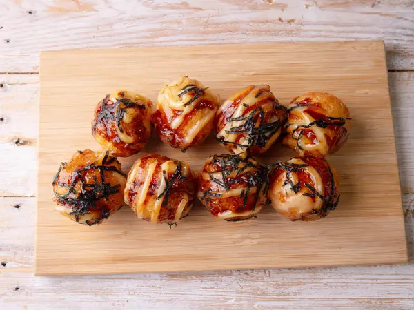 Takoyaki Çıtır Ahtapot Japon Sokak Yemeği ve Atıştırmalıkları Topları.