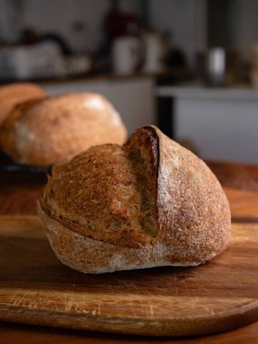 Huysuz Ekşi Ekmek Ekmeği Yakın plan.