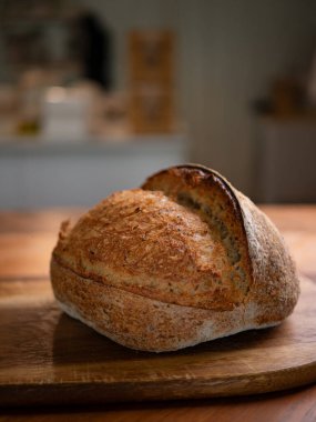 Huysuz Ekşi Ekmek Ekmeği Yakın plan.