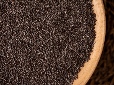 Organik doğal chia tohumları sağlığın süper gıdalara faydası.