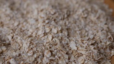 organik yulaf ezmesi veya yulaf ezmesi desenli arkaplan.