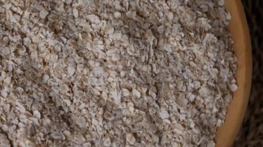 organik yulaf ezmesi veya yulaf ezmesi desenli arkaplan.