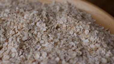 organik yulaf ezmesi veya yulaf ezmesi desenli arkaplan.