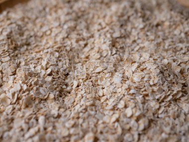 organik yulaf ezmesi veya yulaf ezmesi desenli arkaplan.