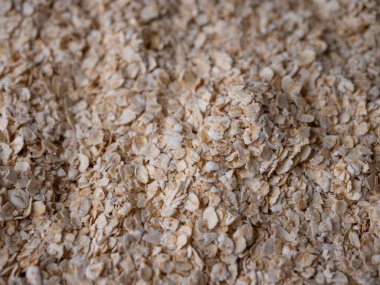 organik yulaf ezmesi veya yulaf ezmesi desenli arkaplan.