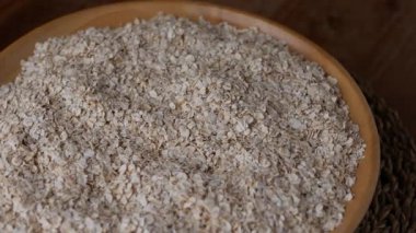 organik yulaf ezmesi veya yulaf ezmesi desenli arkaplan.