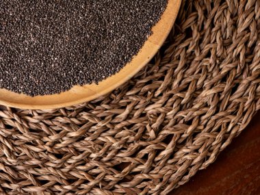 Organik doğal chia tohumları sağlığın süper gıdalara faydası.