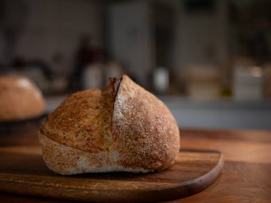 Huysuz Ekşi Ekmek Ekmeği Yakın plan.