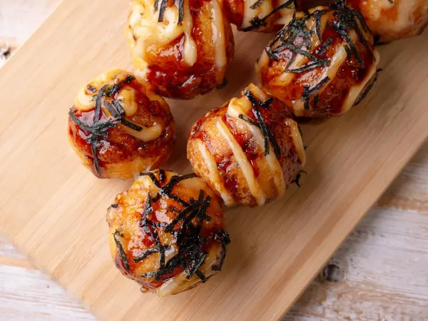 Takoyaki Çıtır Ahtapot Japon Sokak Yemeği ve Atıştırmalıkları Topları.