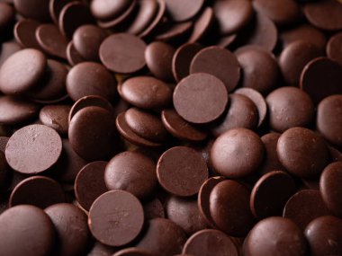 Koyu Çikolatalı Öksürük Pistols düğmeleri. Şekerleme ve hamur işi kavramı.