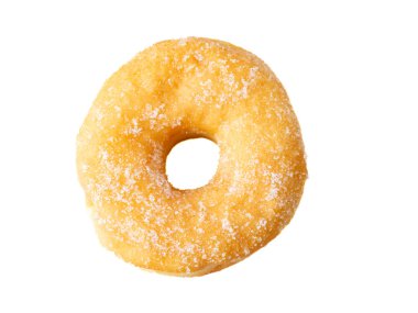 Beyaz arka planda izole edilmiş şekerli çörekler.