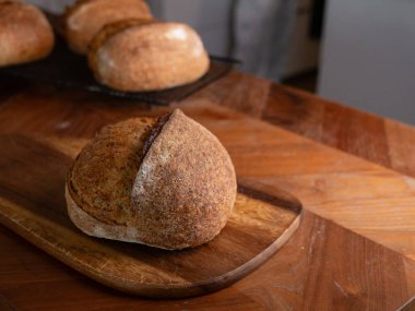 Huysuz Ekşi Ekmek Ekmeği Yakın plan.