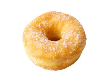 Beyaz arka planda izole edilmiş şekerli çörekler.