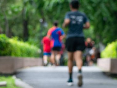 Bulanık Koşucu, Kamu Parkında Koşucu, Aktif Yaşam Tarzı Arkaplan