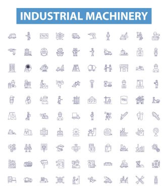 Endüstriyel makine hattı simgeleri, tabelalar hazır. Makine Koleksiyonu, Endüstriyel, Malzeme, Fabrikalar, Üretim, Lathes, Mills, Otomasyon, Araç Resimleri.