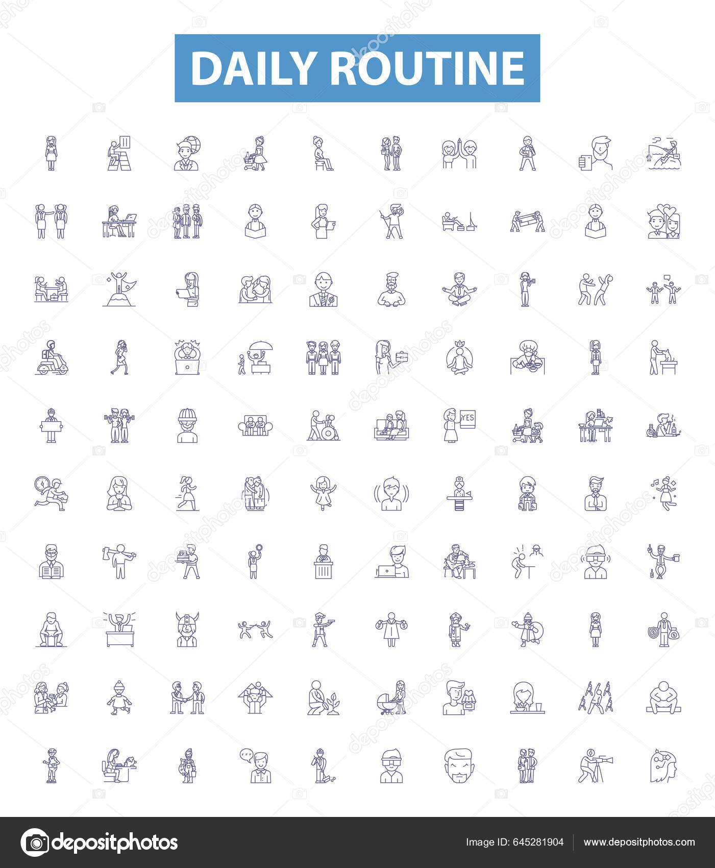 Eat Work Sleep Repeat Icons Stock Illustration - Download Image