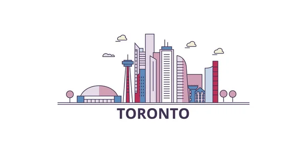 Canada Toronto City Travels Landmarks Vector City Fainting — стоковий вектор