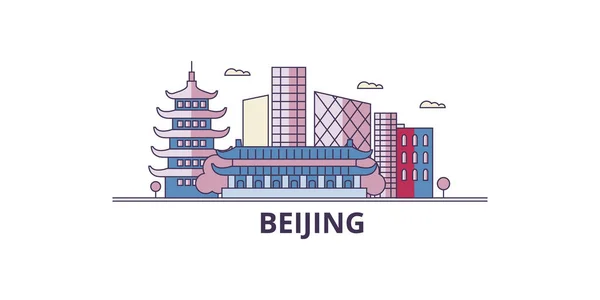 北京市旅游地标 病媒城市旅游图解 — 图库矢量图片