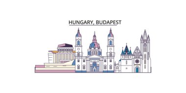 Bulgaristan ve Varna seyahat simgeleri ve vektör kent illüstrasyonu