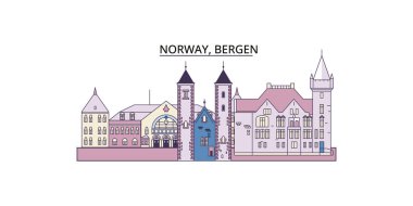 Bulgaristan ve Filibe seyahat simgeleri, vektör kent illüstrasyonu