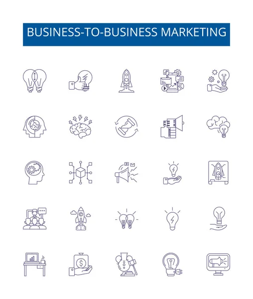 Іконки Бізнес Бізнес Маркетингу Встановлюються Колекція Дизайну Marketing Selling Networking — стоковий вектор