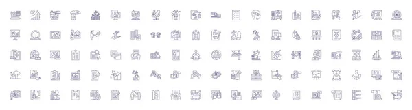 Conjunto Signos Iconos Línea Planificación Gráficos Diseño Colección Planificación Gráficos — Archivo Imágenes Vectoriales