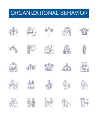 Örgütsel davranış çizgisi simgeleri belirlendi. Organizasyonel, davranış, kültür, iletişim, motivasyon, liderlik, karar verme, çatışma ana hatları konsepti
