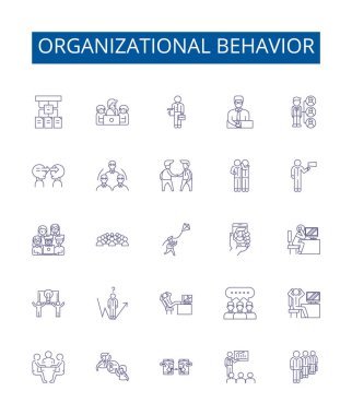 Örgütsel davranış çizgisi simgeleri belirlendi. Organizasyonel, davranış, kültür, iletişim, motivasyon, liderlik, karar verme, çatışma ana hatları konsepti