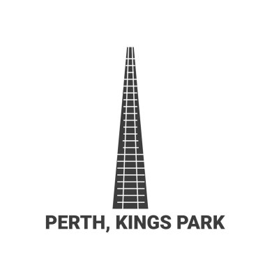 Ausrtalia, Perth, Kings Park, seyahat çizgisi çizelgesi çizimi