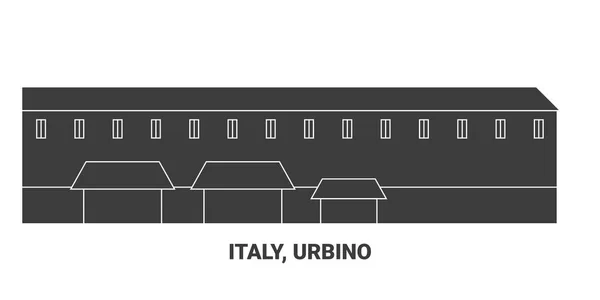 Италия Урбино Векторная Иллюстрация — стоковый вектор