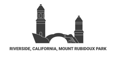 ABD, Riverside, California, Mount Rubidoux Parkı, seyahat çizgisi çizimi