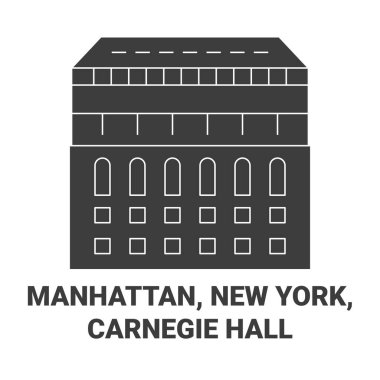 ABD, Manhattan, New York, Carnegie Hall seyahat çizgisi çizelgesi çizimi